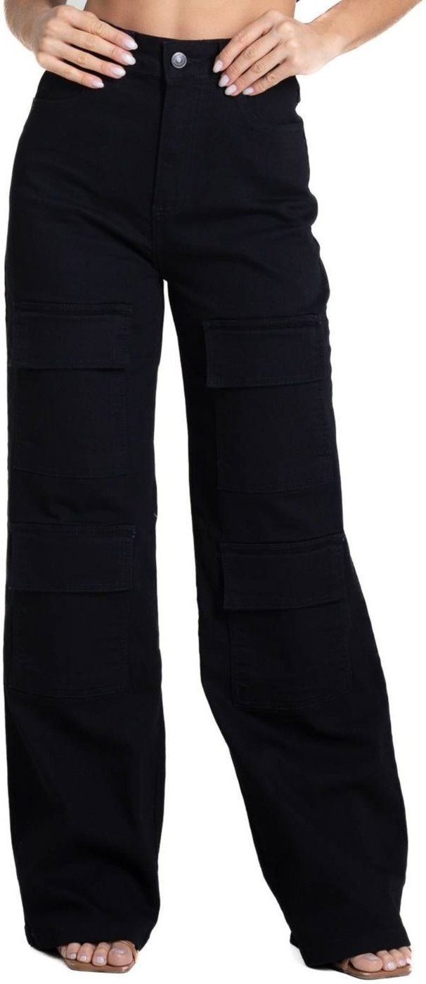 Calça Sarja Sawary Wide Leg - 281947