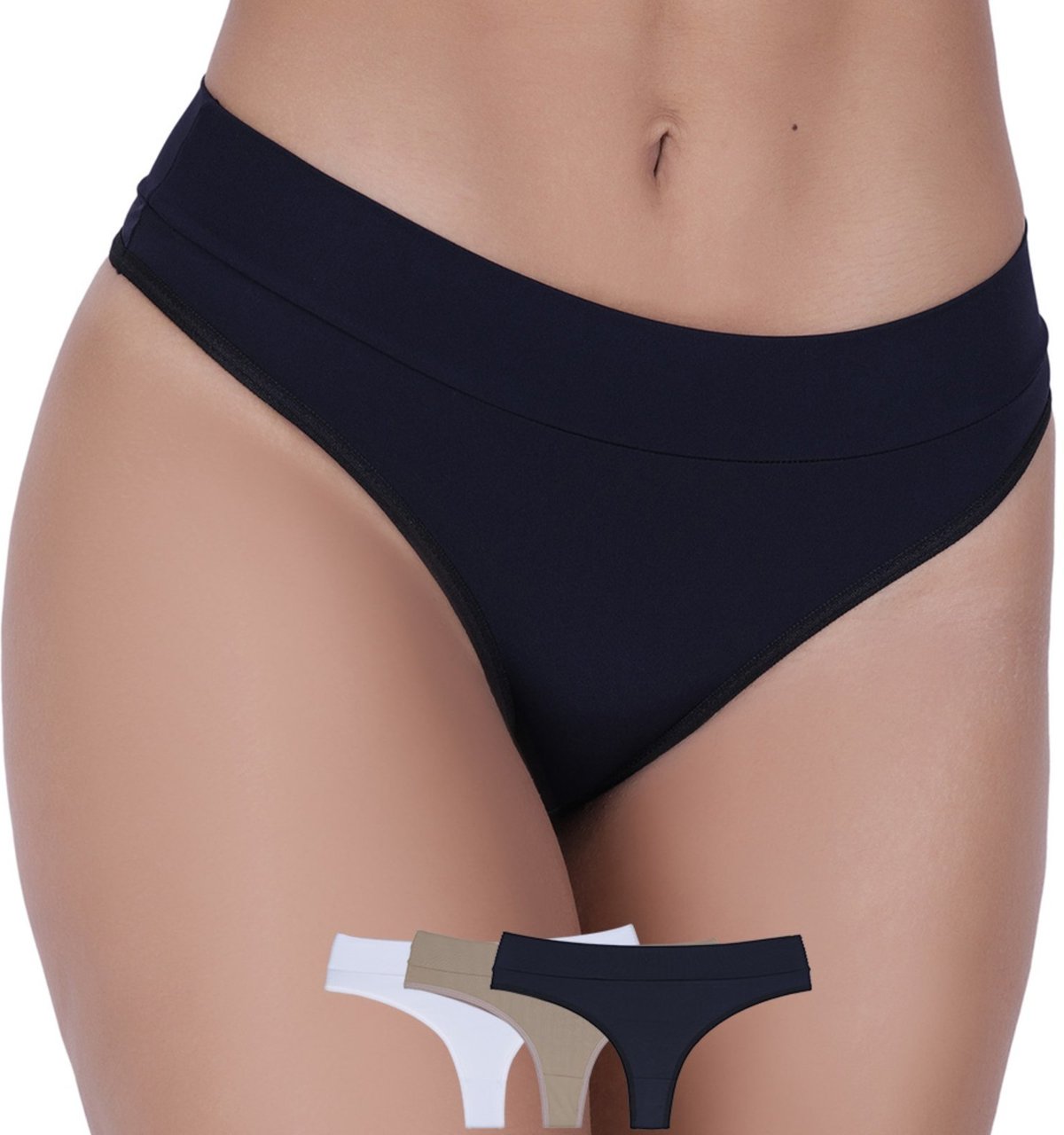 Imagem principal Kit 3 Calcinhas Atlética Microfibra Concept Lingerie multicolorido Concept Lingerie multicolorido