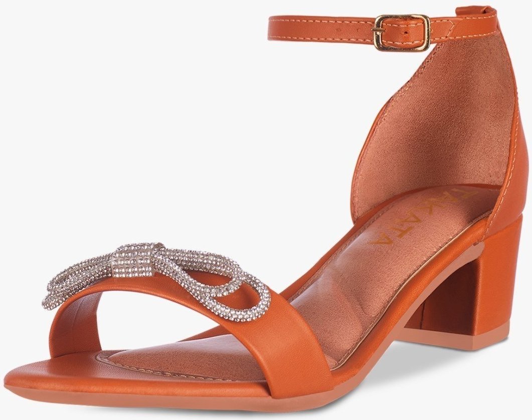 Sandália Feminina Salto Bloco Quadrado Baixo Sapato Laço Cristal