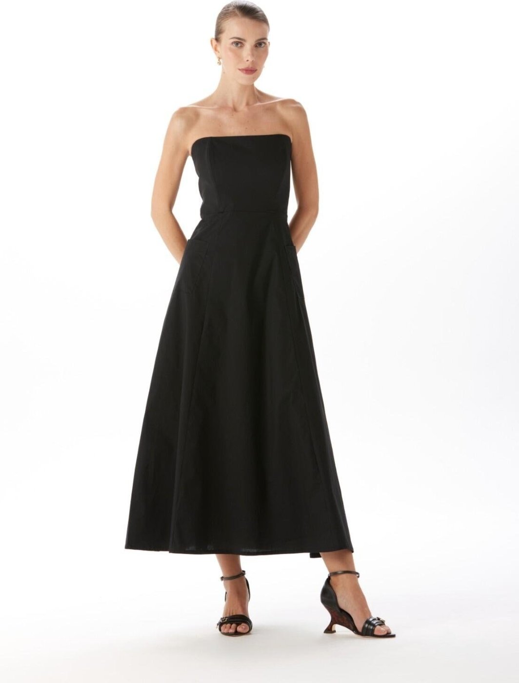 Vestido Midi Sem Alças Traymon Gg