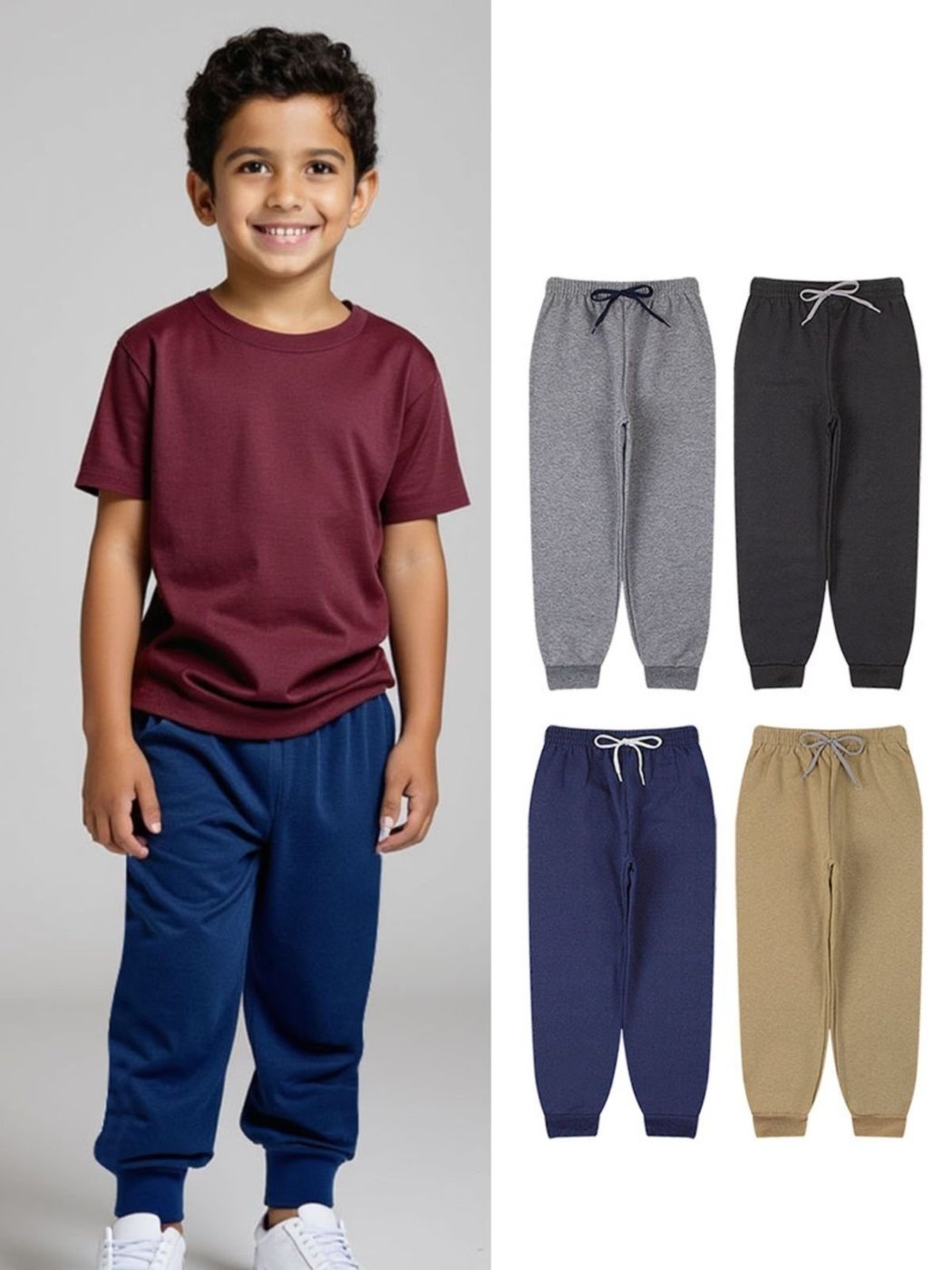 Imagem principal Infantil - Kit 3 Calças Moletom Peluciado Sortidos Babei no Look unico Babei no Look unico