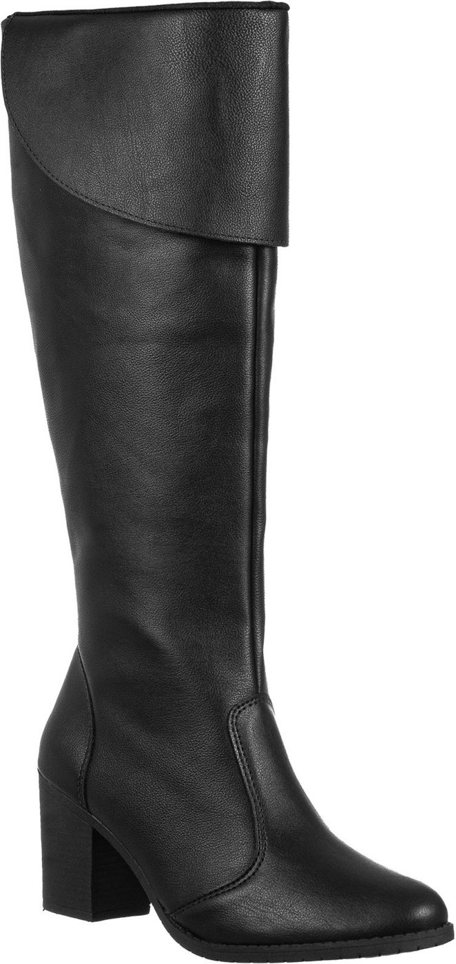 Bota Feminina Over The Knee GiGiL Salto Alto Bloco Bico Redondo