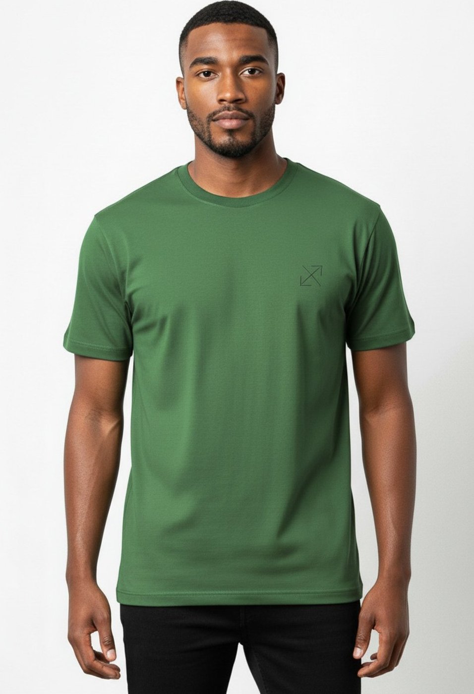 Imagem principal Camiseta Enluaze Lisa Masculina Reta Manga Curta Com Elastano 59016 Kloze verde Kloze verde