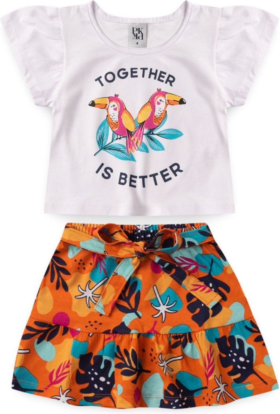 Imagem principal Infantil - Conjunto Platinum Pássaros Branco PLATINUM KIDS laranja PLATINUM KIDS laranja