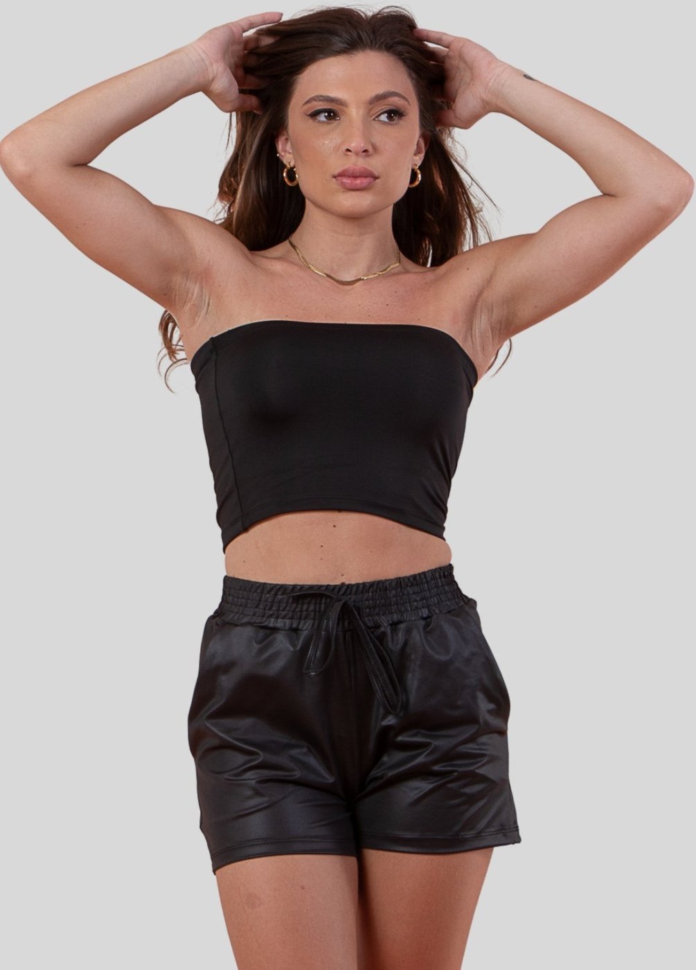 Imagem principal Cropped Tomara Que Caia Suplex Diluxo preto Diluxo preto