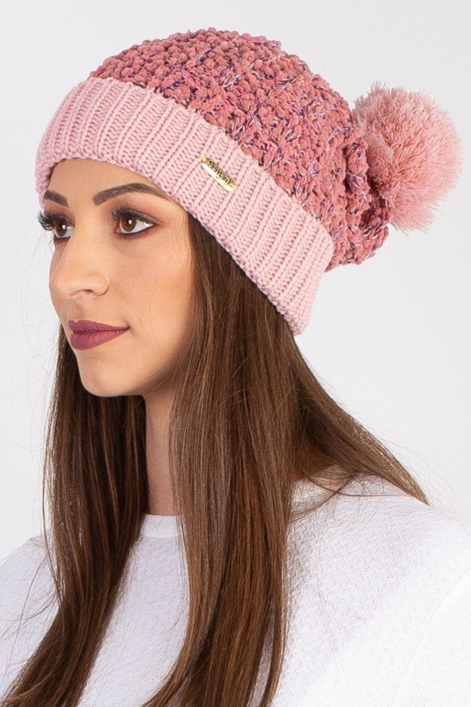 Imagem principal Gorro Enluaze Feminino De Malha Com Pompom 60020 rosa Enluaze rosa
