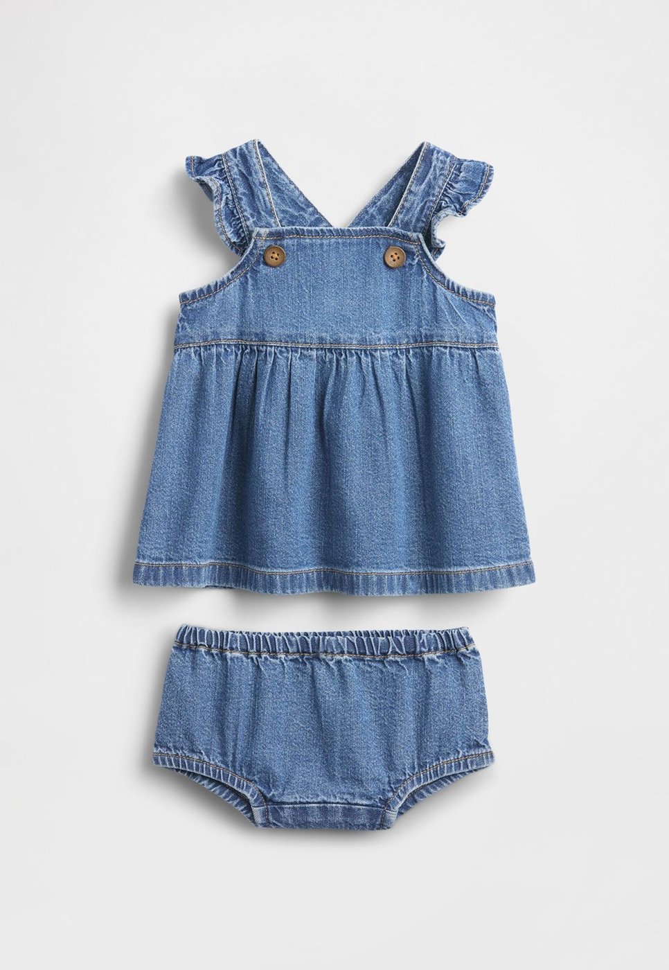 Infantil - Vestido GAP Jeans Alças Cruzadas