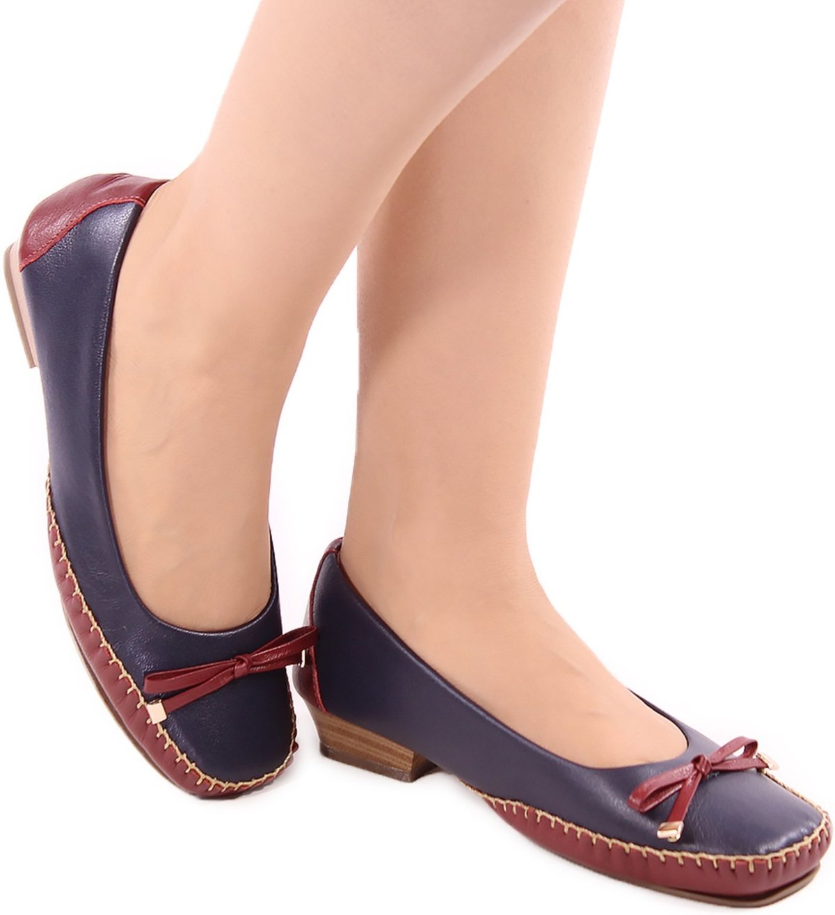 Imagem principal Sapatilha Confort Laço Couro Legítimo Estilo Mocassim Marinho PariShoes azul/azul marinho PariShoes azul/azul marinho