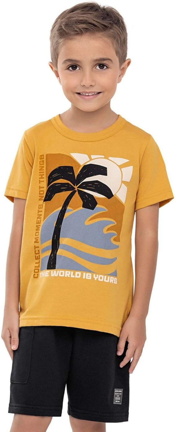 Imagem principal Infantil - Conjunto Menino Tropical Com Puff Elian branco Elian branco