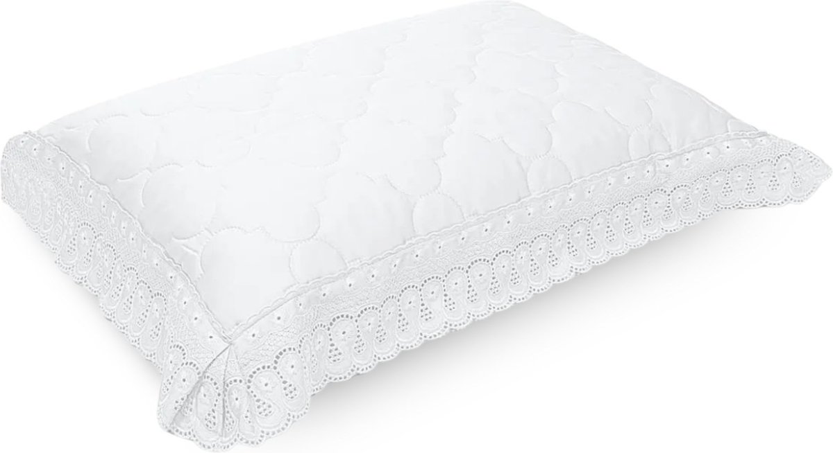 Imagem principal Porta Travesseiros 300 Fios Buettner Renda Renascença branco Buettner branco