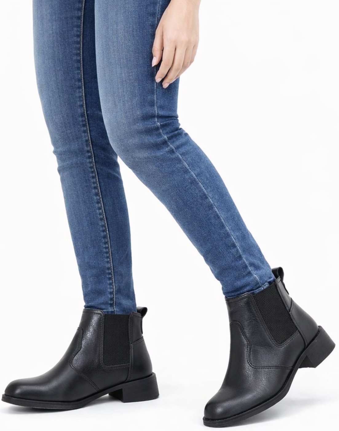 Bota Feminina Cano Curto Casual Moderna Confortavel Dia Dia Preta