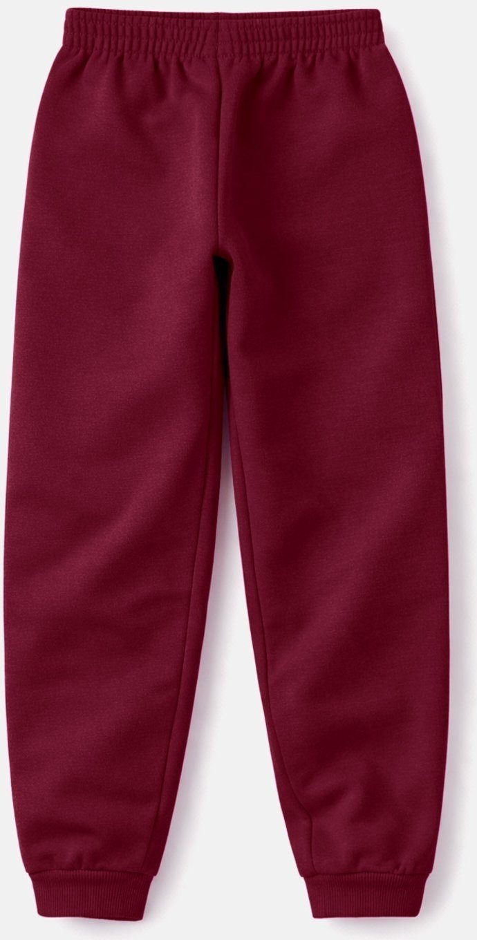 Infantil - Calça Moletom Peluciada Básica - Vermelho Bordô