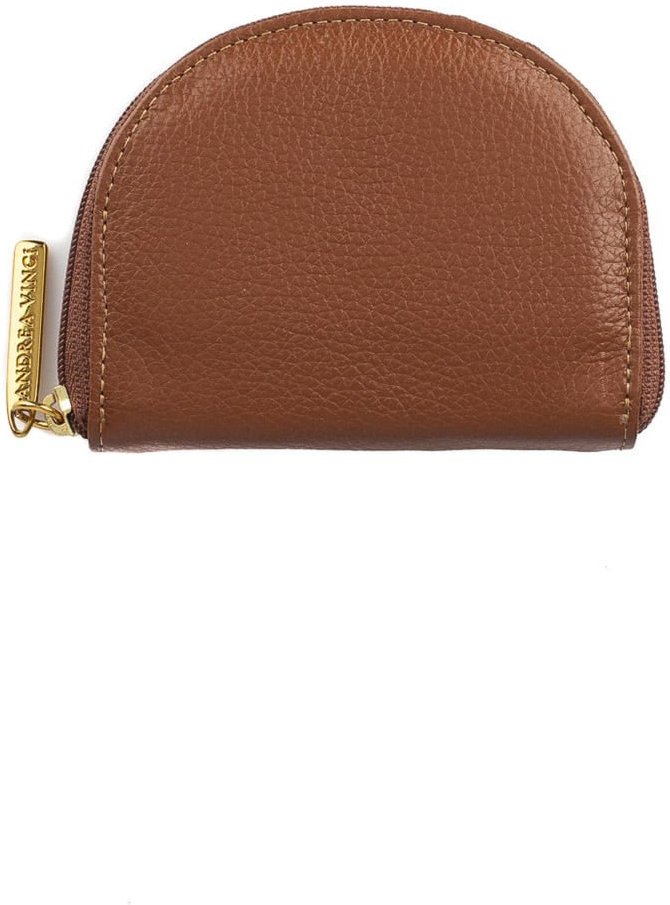 Imagem principal Mini carteira feminina de couro liso Ayla 9x11cm - Whisky Andrea Vinci bege Andrea Vinci bege