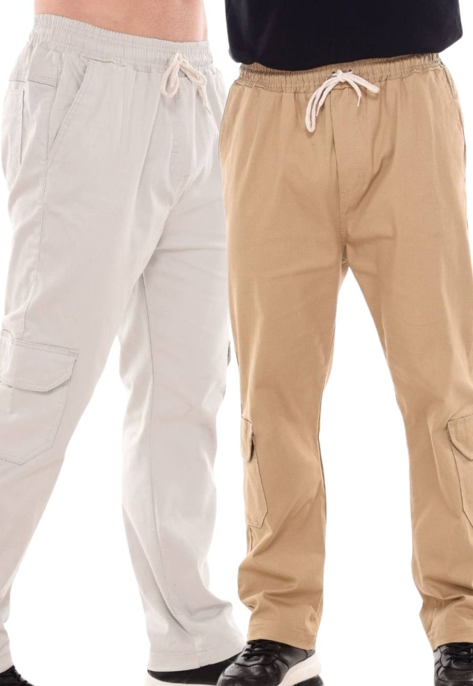 Imagem principal Kit 2 Calças Jogger Mys Jeans com Bolso Cargo Sem Punho Gelo verde verde