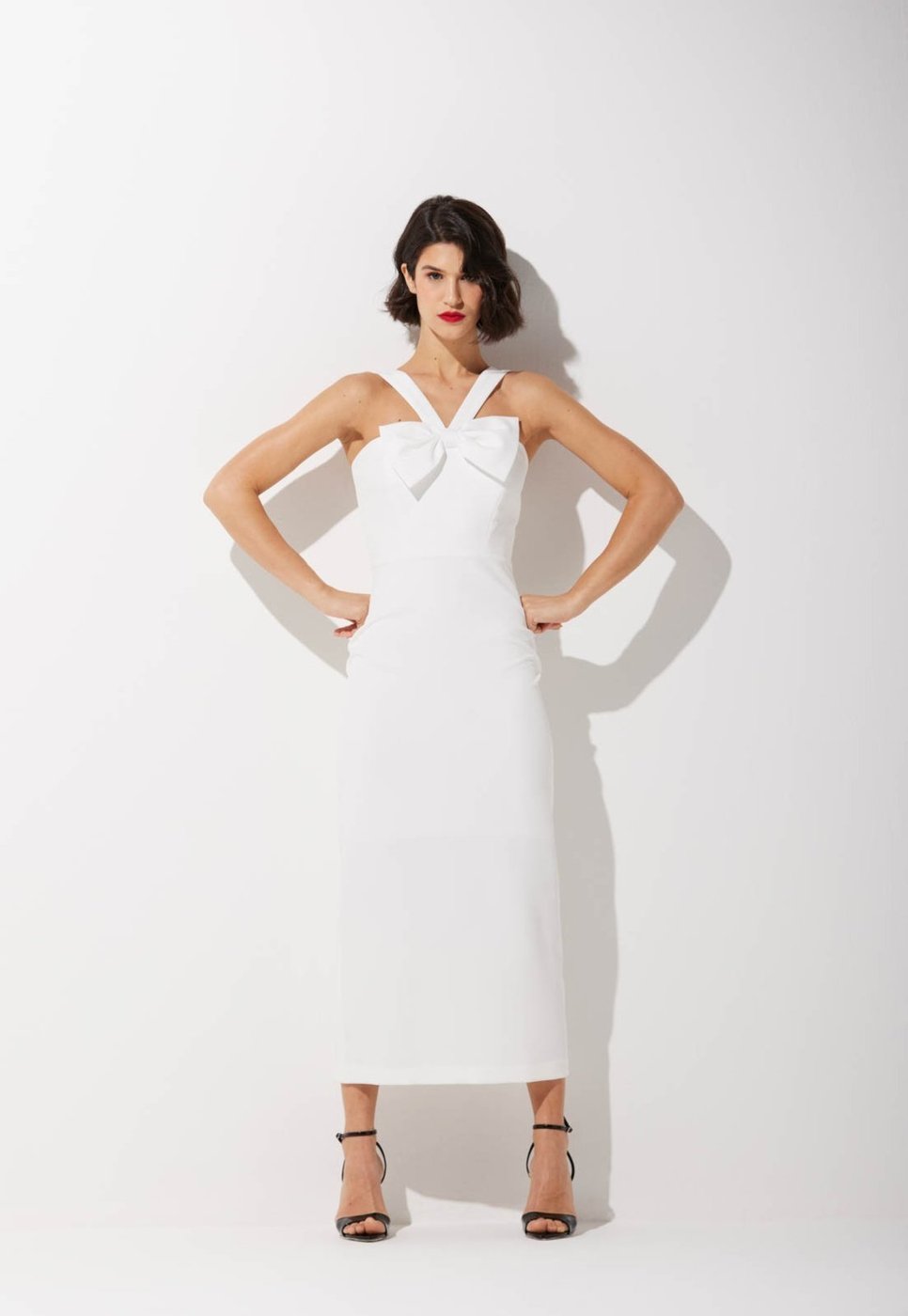 Vestido Alfaiataria Traymon Com Laço Off White