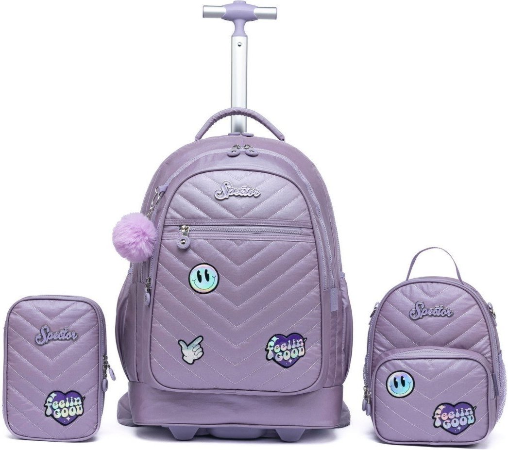 Imagem principal Infantil - Kit Mochila Bolsa Escolar Menina Reforçada Rodinha Spector lilás Spector lilás