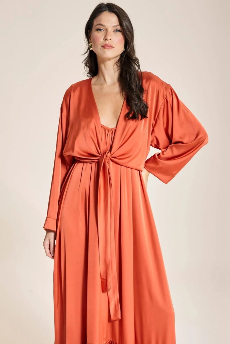 Imagem principal Blusa Laço Glam- Ceramic laranja laranja