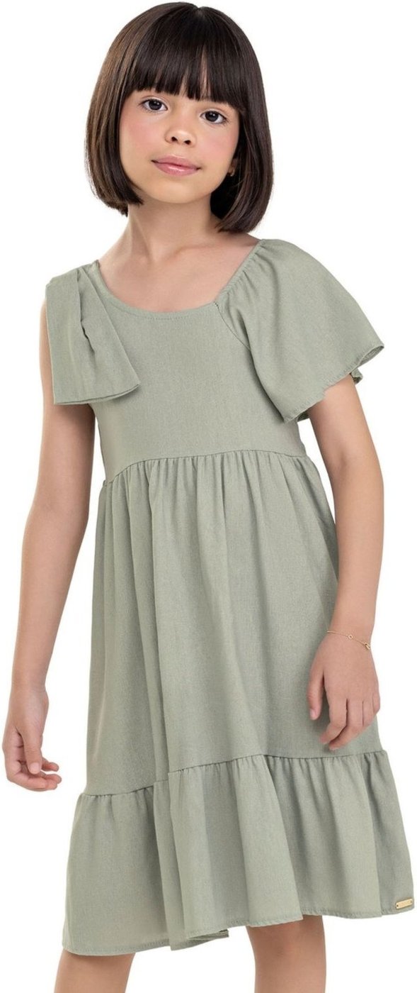 Infantil - Vestido Menina Ombro Com Laço Colorittá