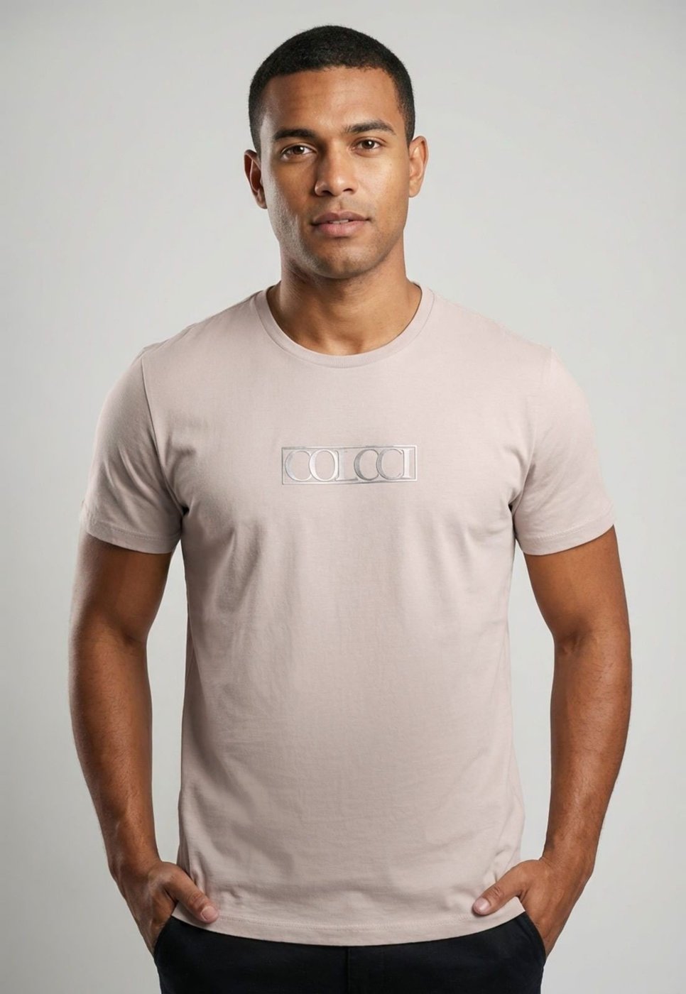 Imagem principal Camiseta Masculina Colcci Logo Metalizada rosa Colcci rosa