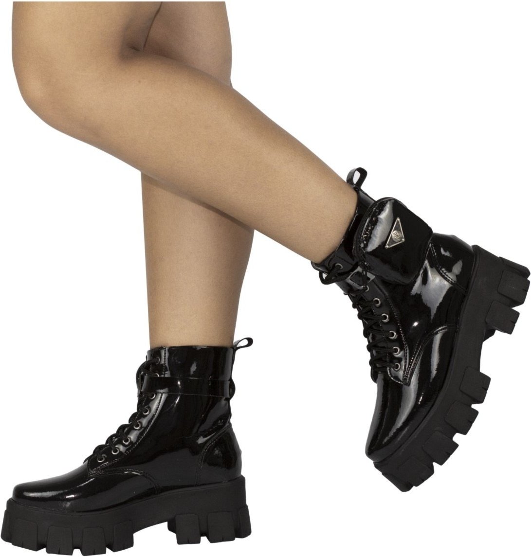 Imagem principal Bota Coturno Lumiss Tratorado Bolsa Plataforma Verniz preto LUMISS preto