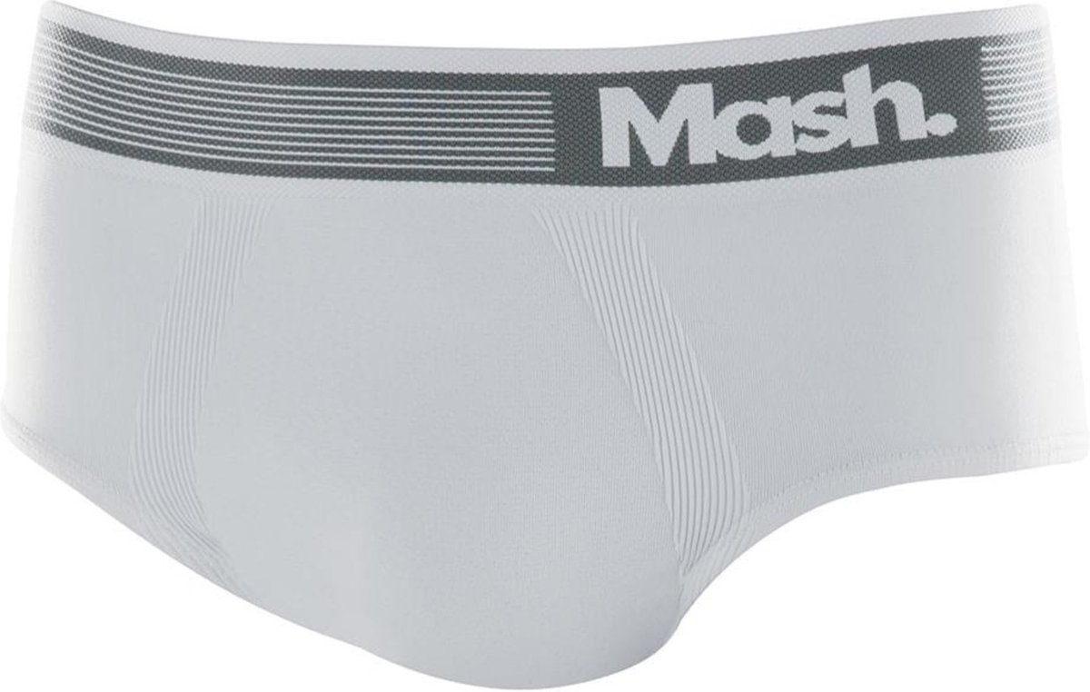 Imagem principal Cueca Slip Sem Costura Mash Masculina Microfibra Elástico branco MASH branco
