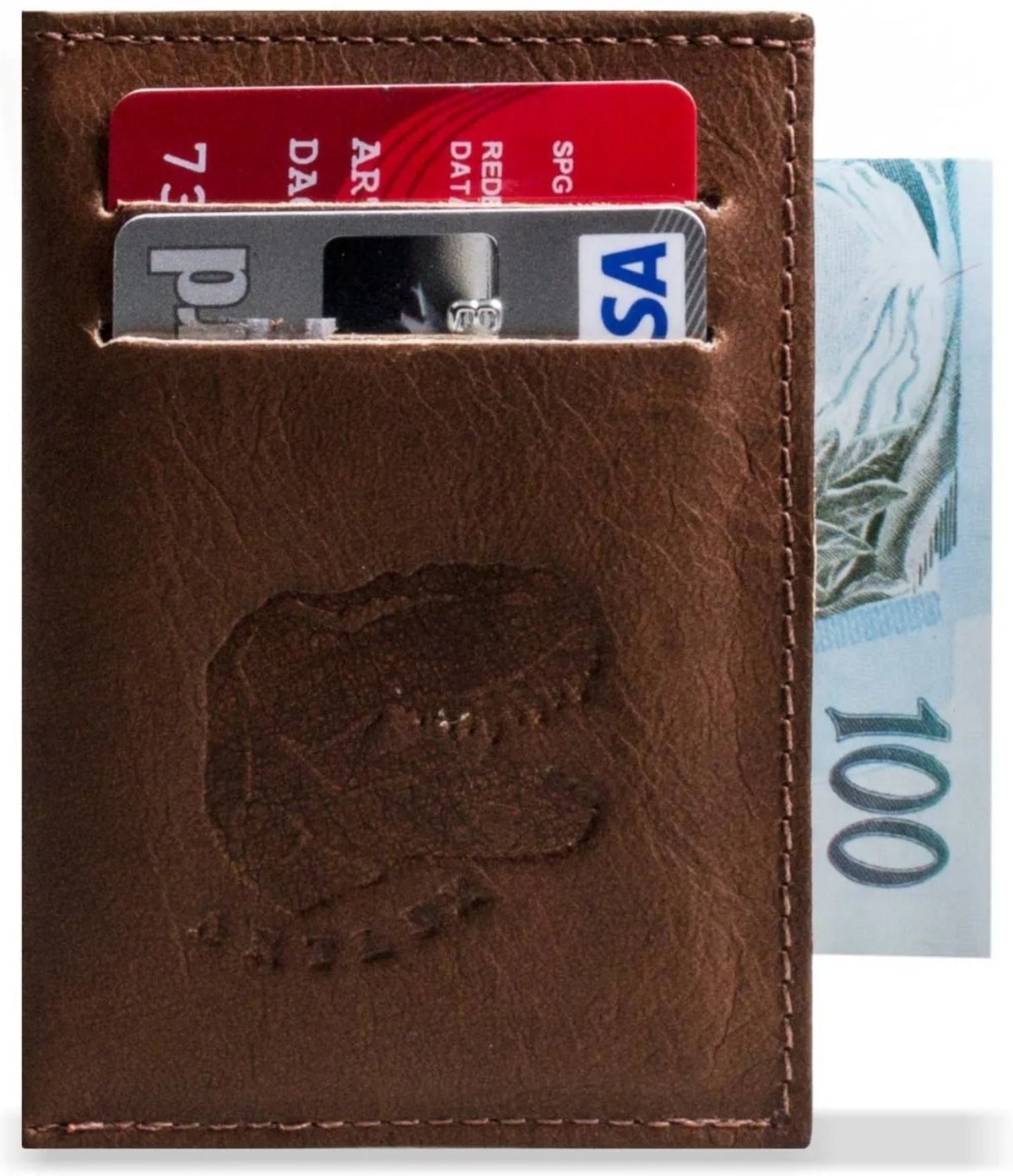 Imagem principal Carteira Slim em Couro Artlux Pinhão 951 marrom Artlux marrom