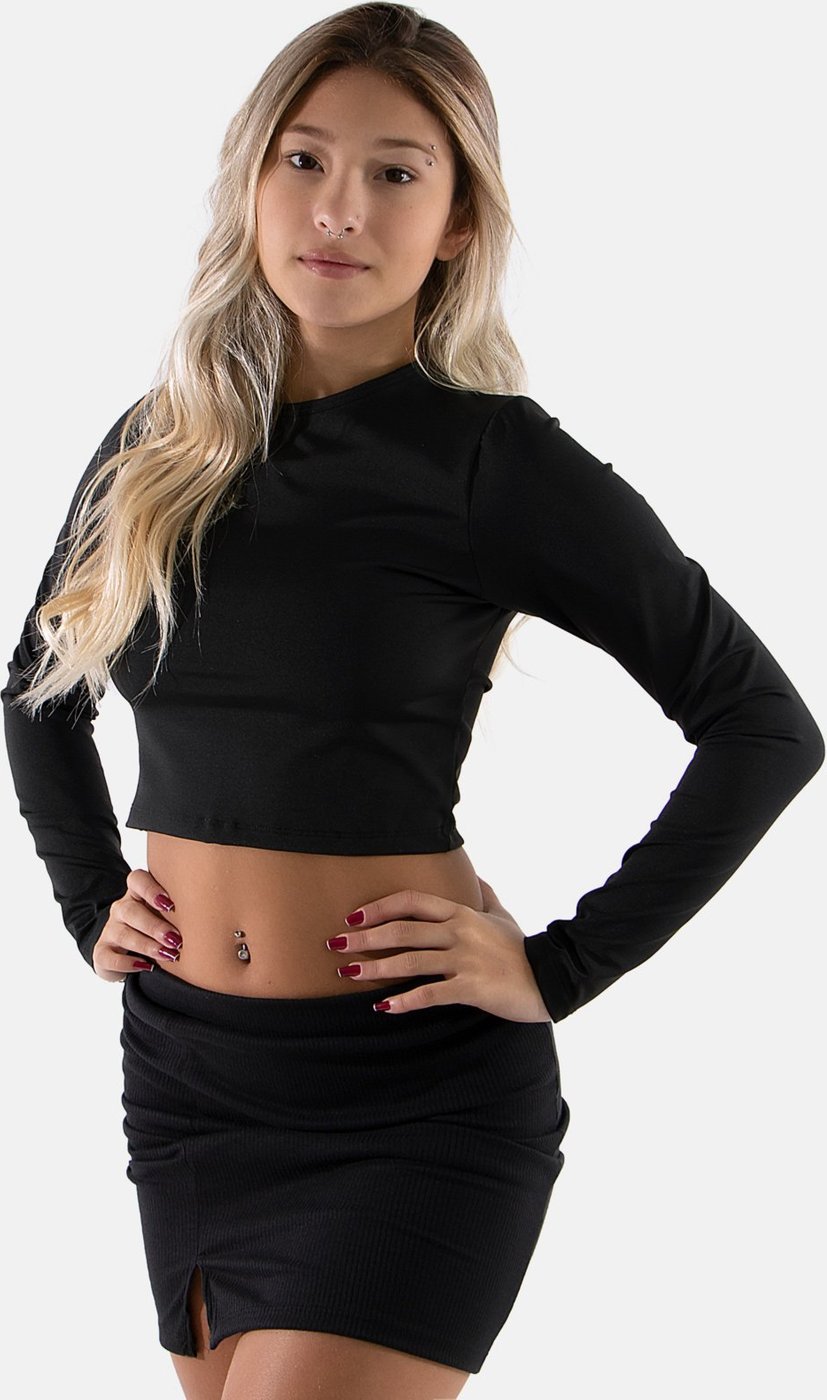 Imagem principal Blusa Cropped Diluxo 488 Manga Longa Suplex preto Diluxo preto