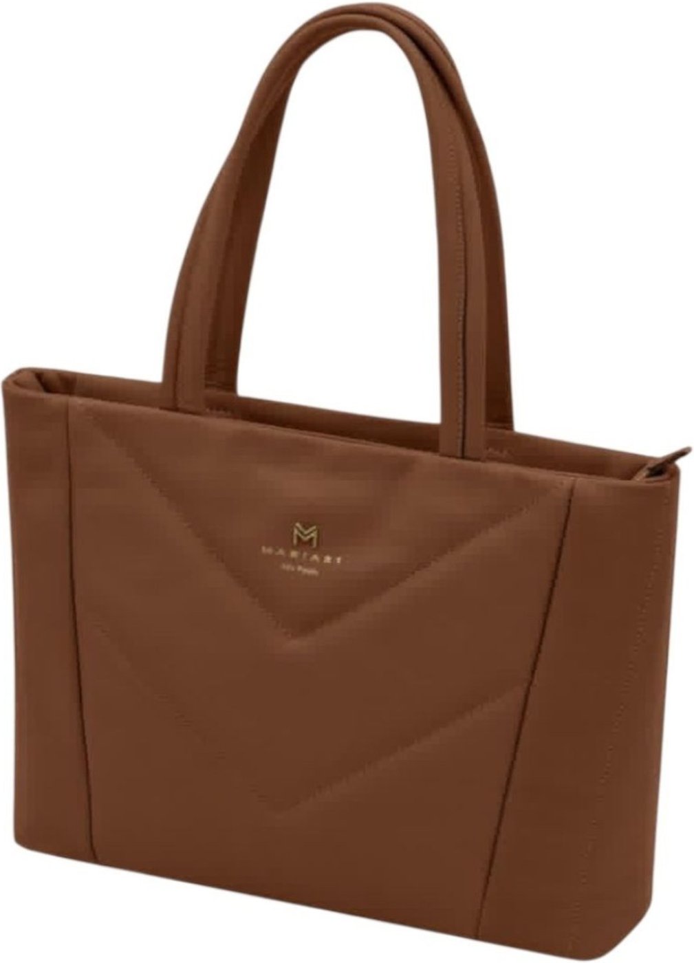Bolsa Feminina Shoulder Couro Mariart Camel Graviola