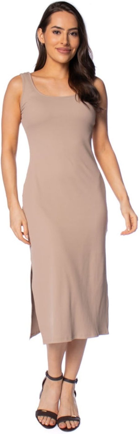 Vestido Feminino Olho Fatal Midi Canelado