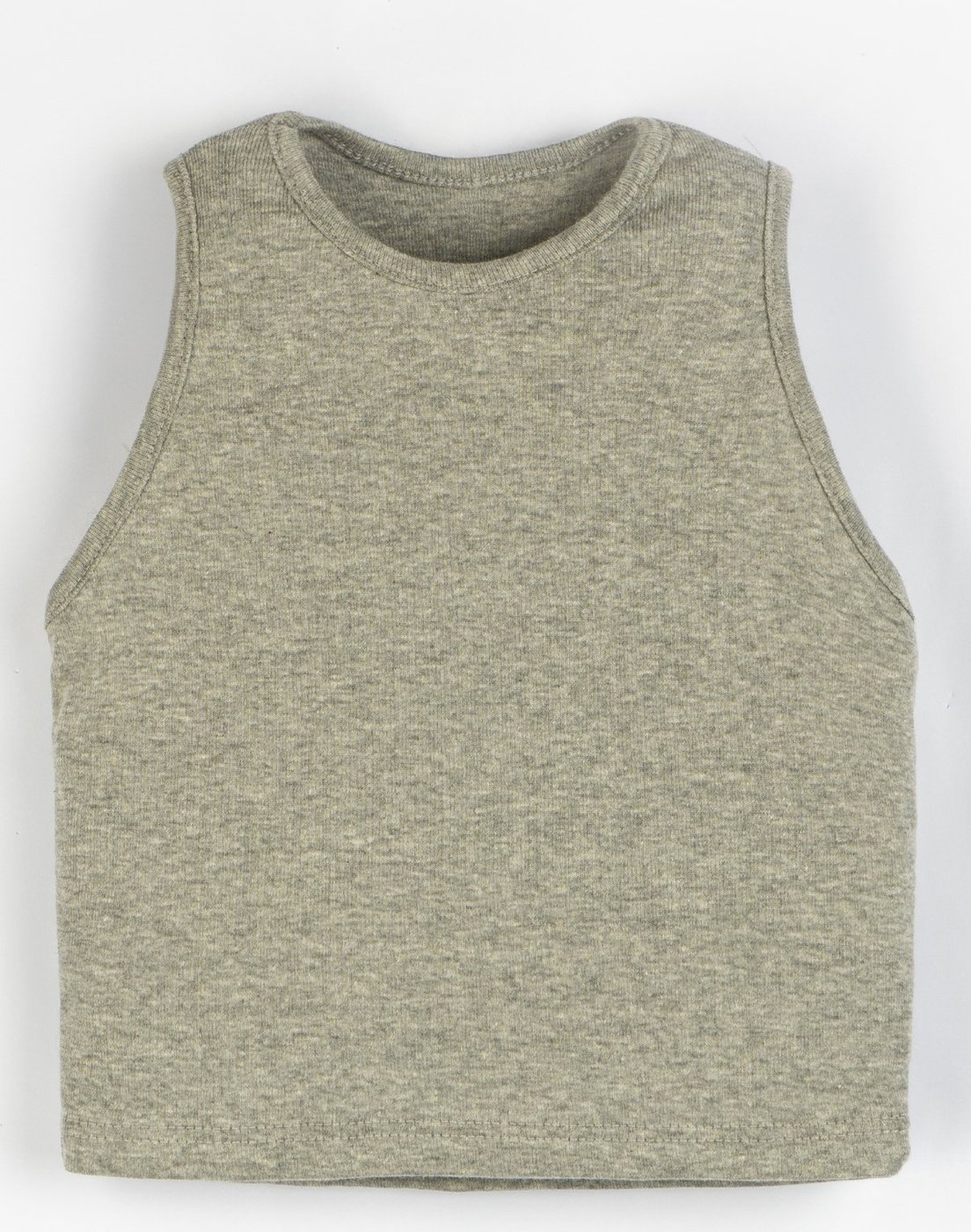 Imagem principal Infantil - Regata Bugbee Menina Canelada Gola Redonda em Malha 100% algodão Mescla cinza Bugbee cinza