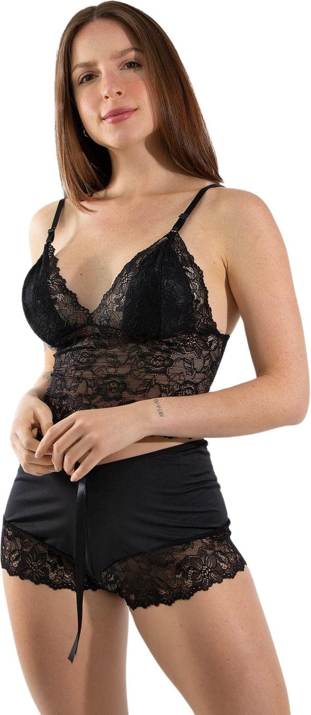 Short Doll Sexy Diluxo Julia Pijama Curto Renda