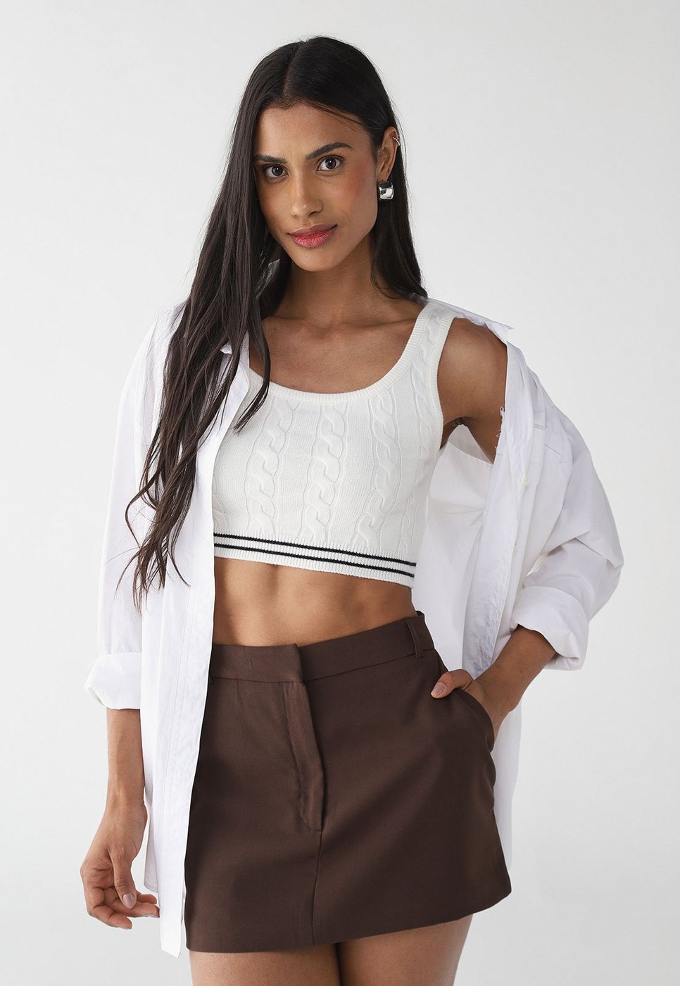 Imagem principal Top Tricot Fila Slim Uc Basic Off-White off-white white Fila off-white white