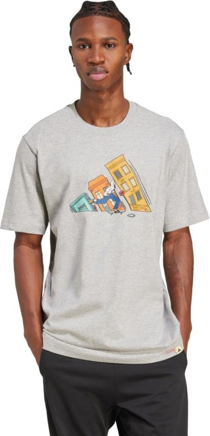 Imagem principal Camiseta estampada Doodle Hunt Skate adidas Sportswear cinza Adidas cinza