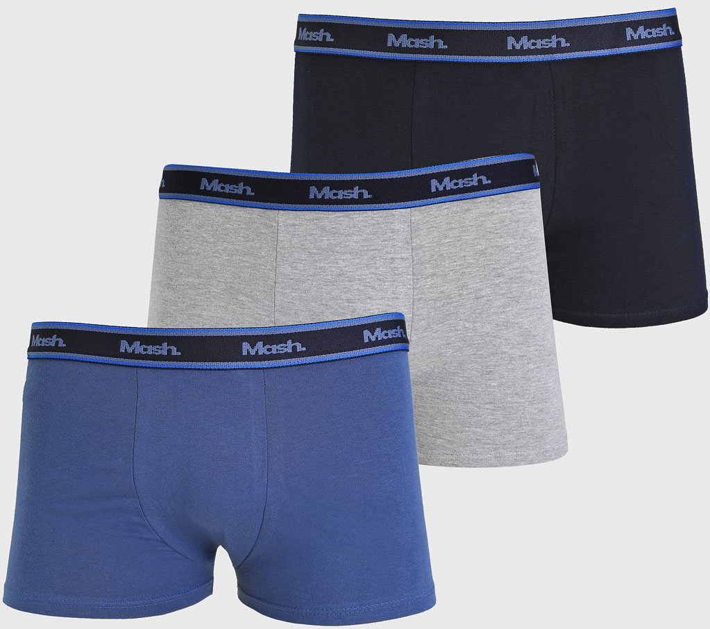 Imagem principal Kit 3pçs Cueca MASH Boxer Logo cinza MASH cinza