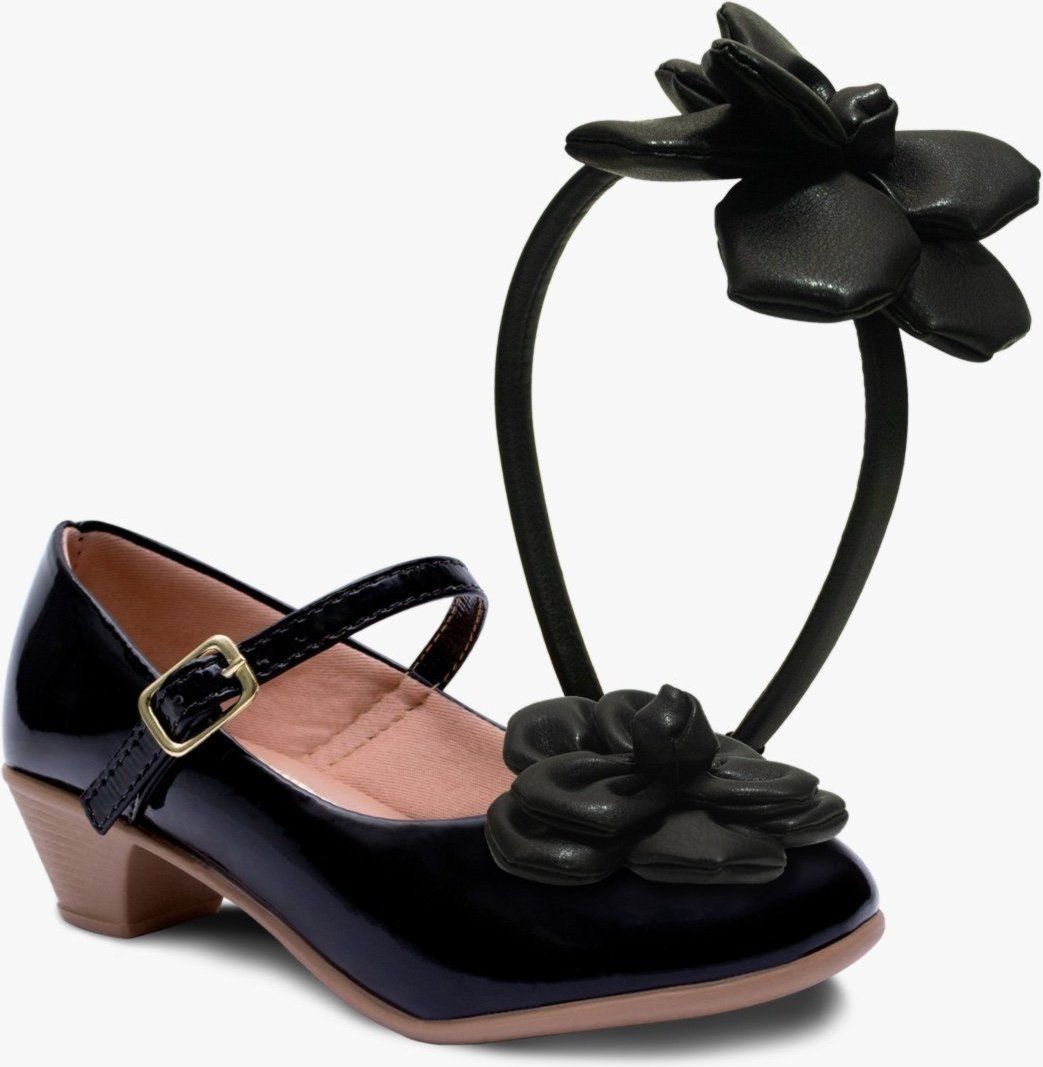 Imagem principal Infantil - Kit Tiara e Sapato Salto Feminino Pópidi Sapatilha Petalas dourado Pópidí dourado