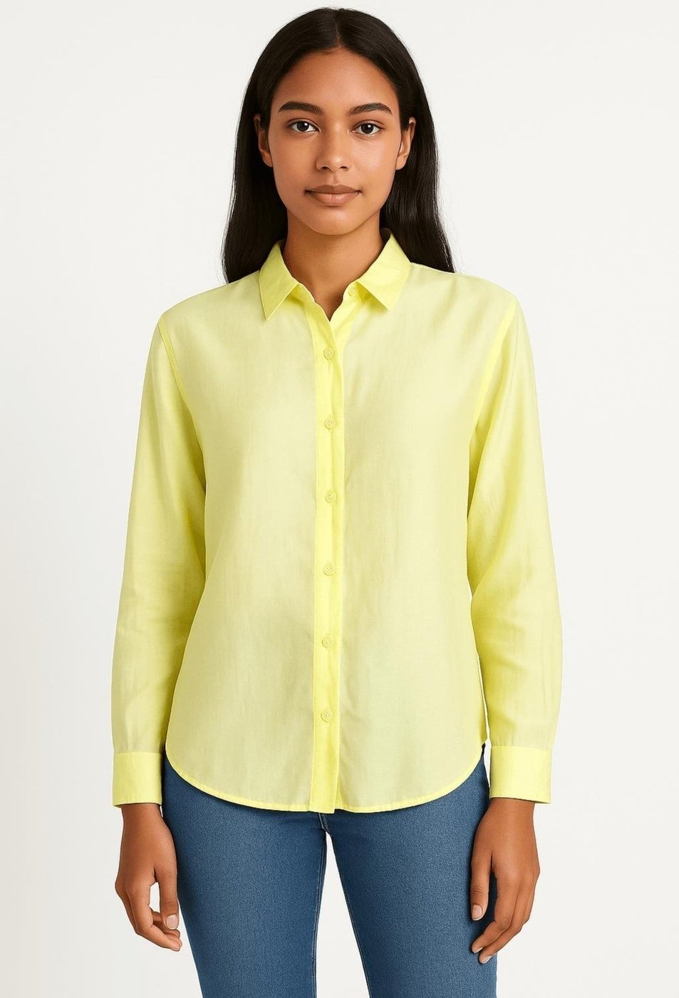 Imagem principal Camisa Transparência Martingale Feminina AMARELO Autentique unico Autentique unico