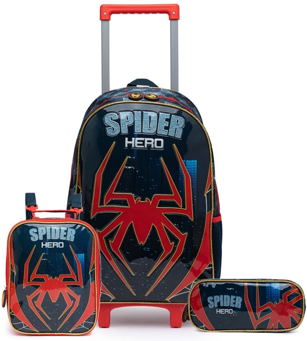 Imagem principal Infantil - Kit Mochila Lancheira Estojo Menino Escolar Spider Spector vermelho Spector vermelho