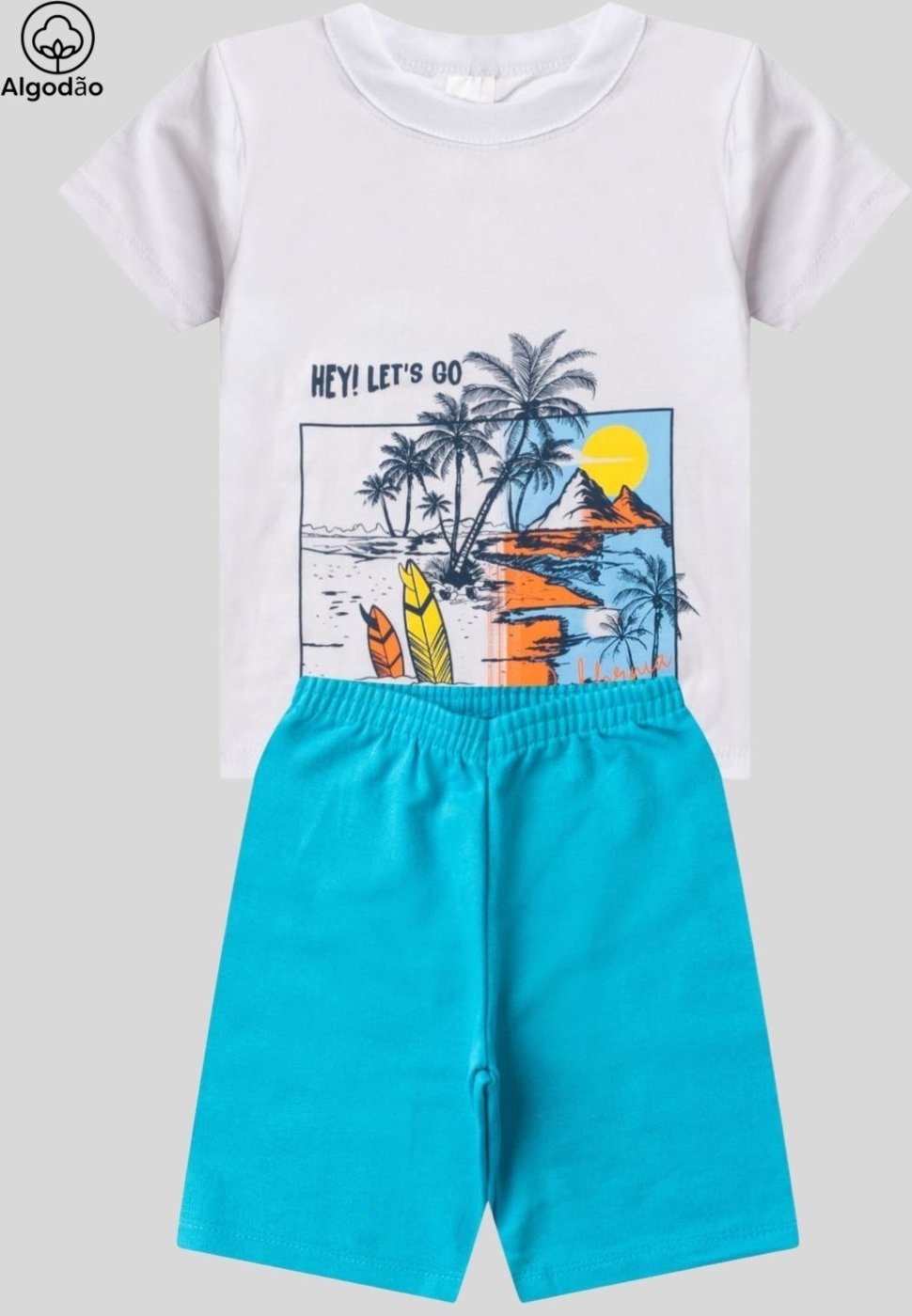 Imagem principal Infantil - Conjunto Masculino Meia Malha/Moletinho Praia ROSA AZUL KIDS branco ROSA AZUL KIDS branco