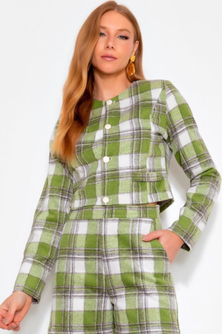Imagem principal Casaqueto Vanibele Xadrez verde/xadrez verde Vanibele verde/xadrez verde