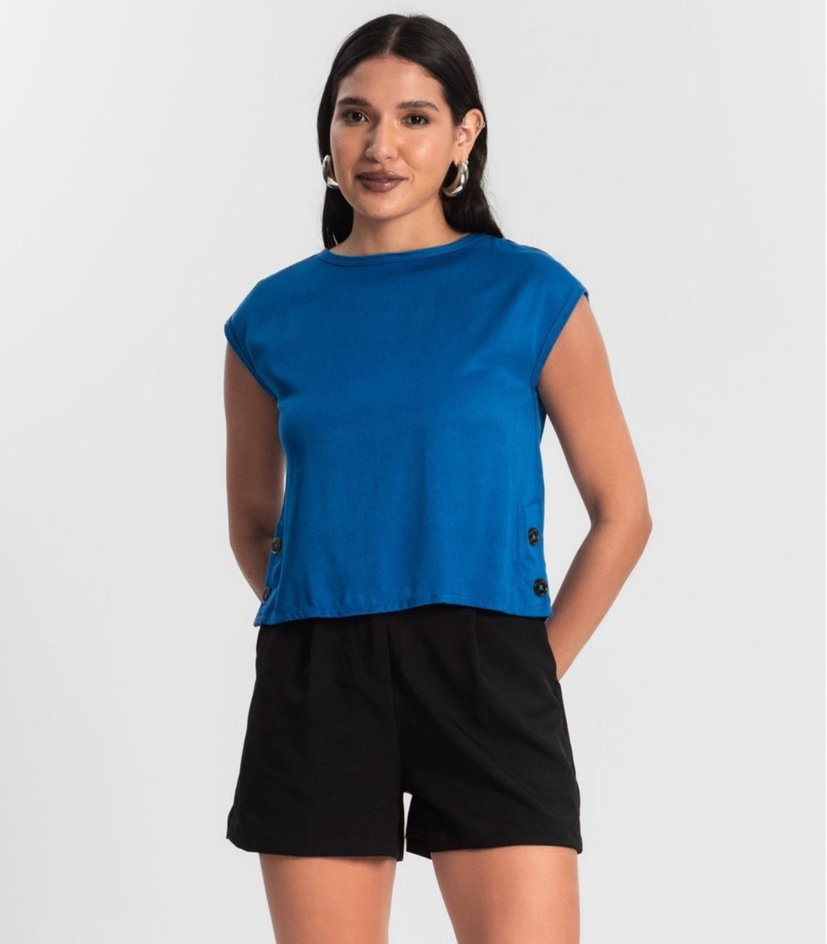 Imagem principal Blusa Feminina Viscose Rovitex azul Rovitex azul