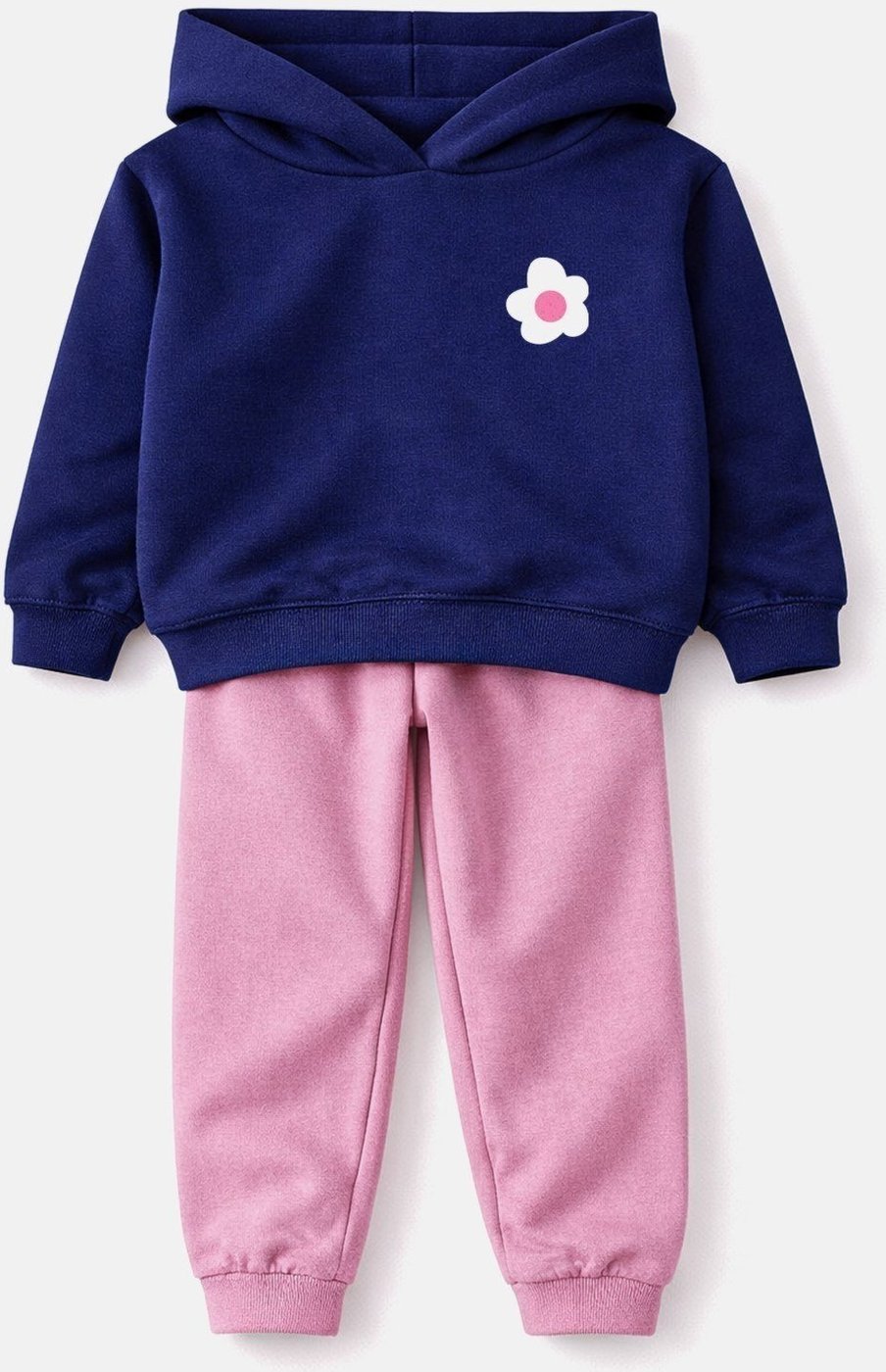 Imagem principal Infantil - Conjunto Moletom Peluciado Flor Babei no Look azul marinho Babei no Look azul marinho