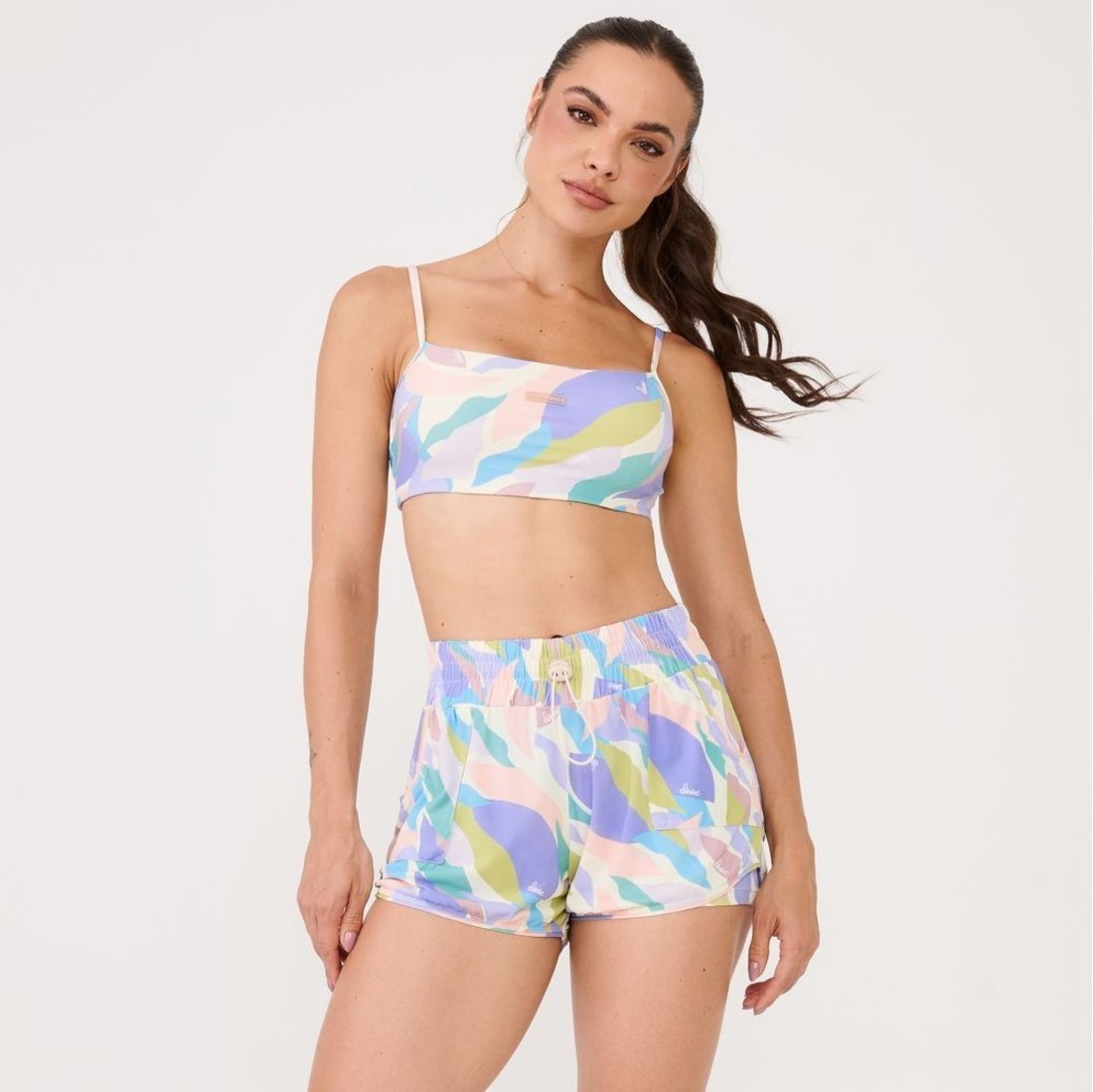 Short Bolso Frontal Estampa Dream Poliamida Soft