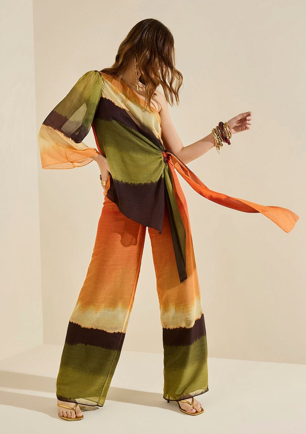 Calça Morena Rosa Pantalona Alta Bordô