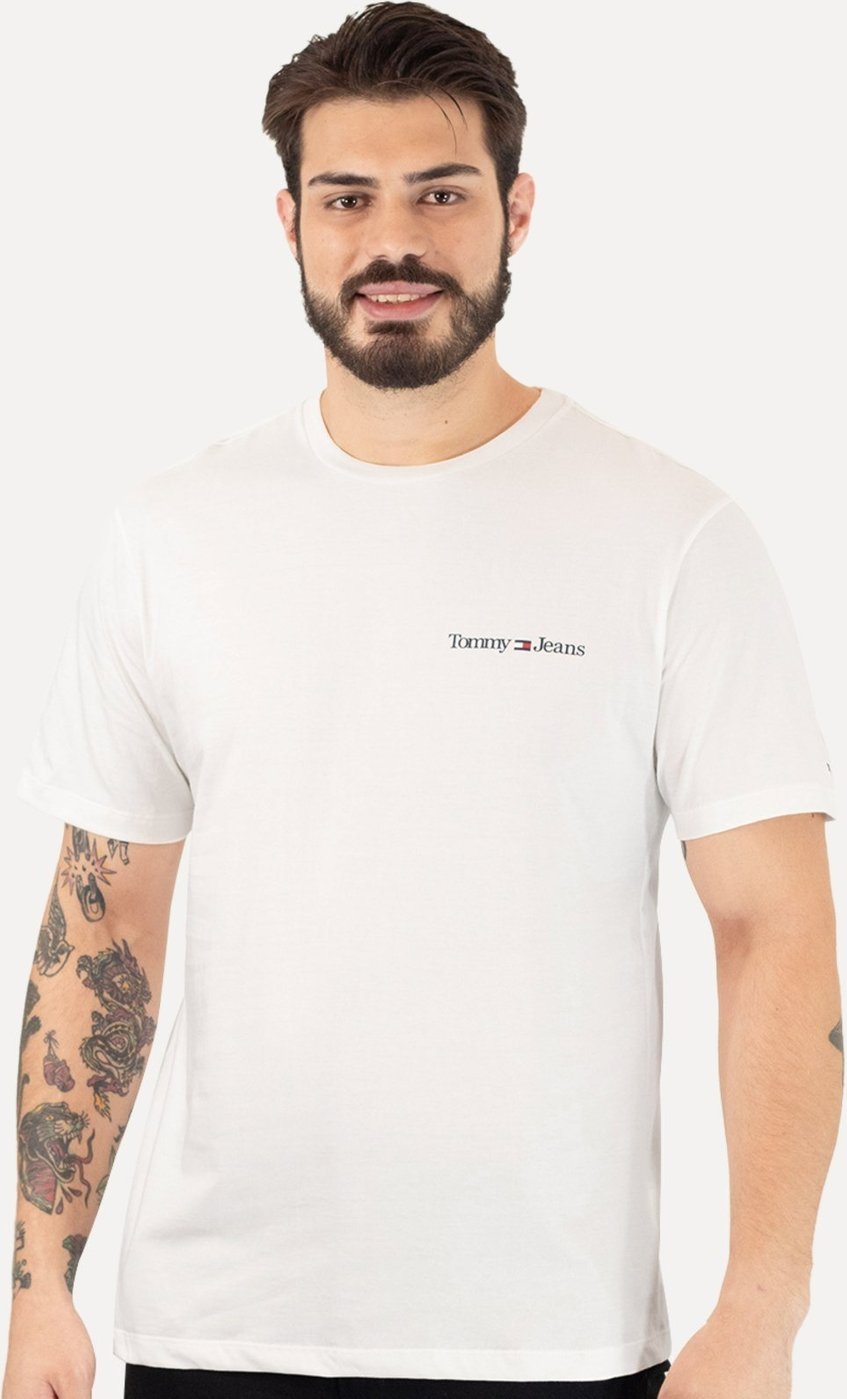 Imagem principal Camiseta Tommy Jeans Classic Linear Chest Off-White off-white white Tommy Jeans off-white white