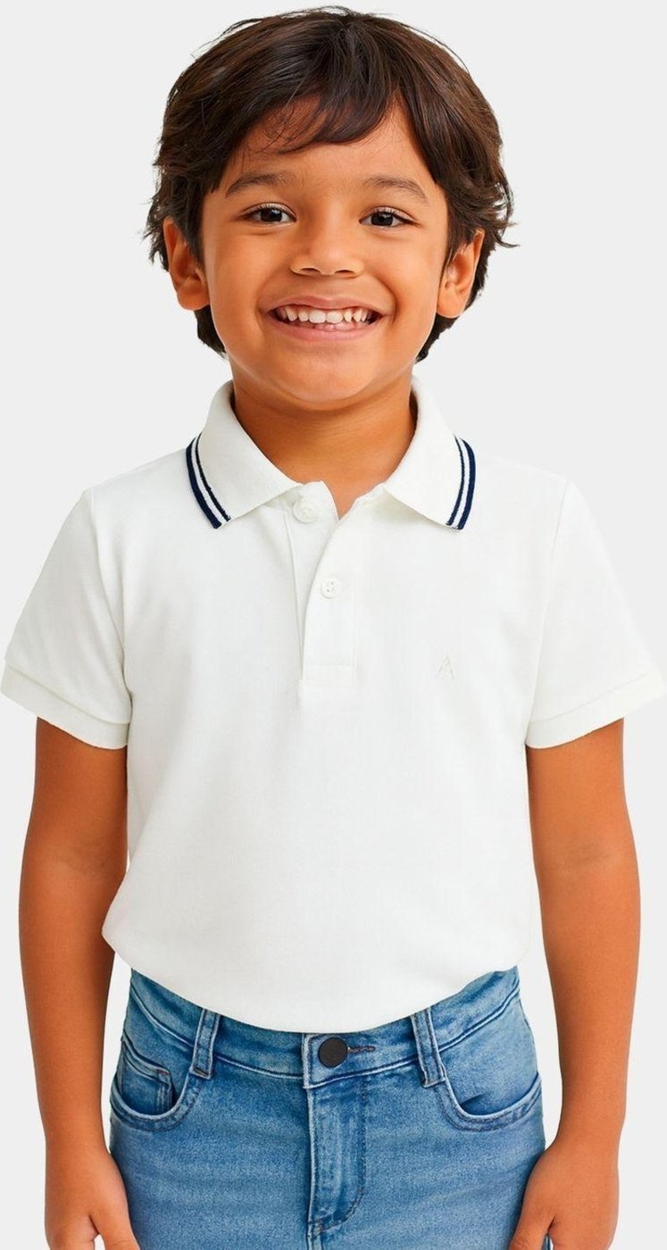 Imagem principal Infantil - Polo Aramis Frisos Bege branco Aramis branco