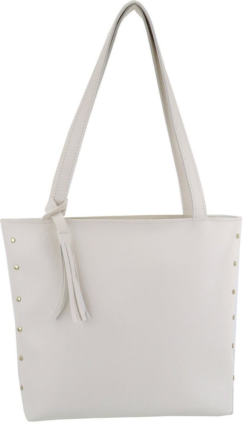 Bolsa Feminina Lavini Saco Shopper Sacola Grande Creme
