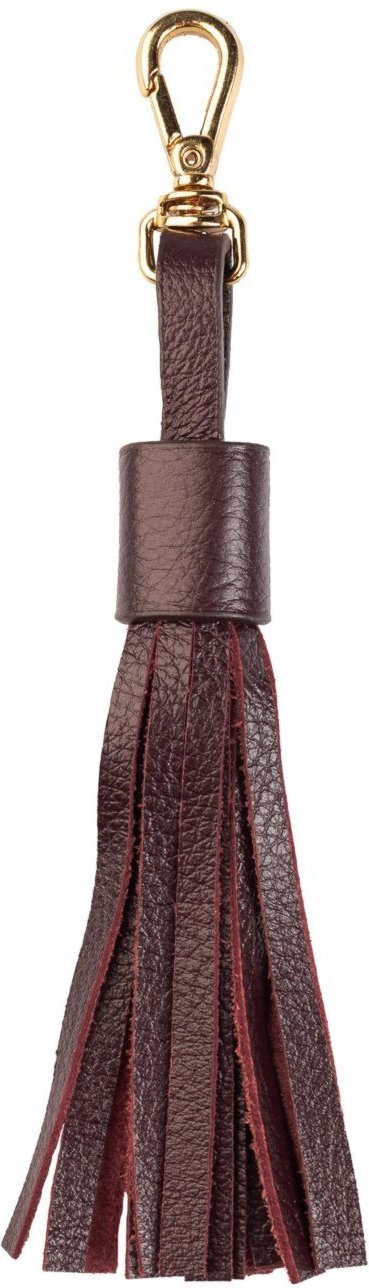 Chaveiro Andrea Vinci Tassel Franja Em Couro - Marsala
