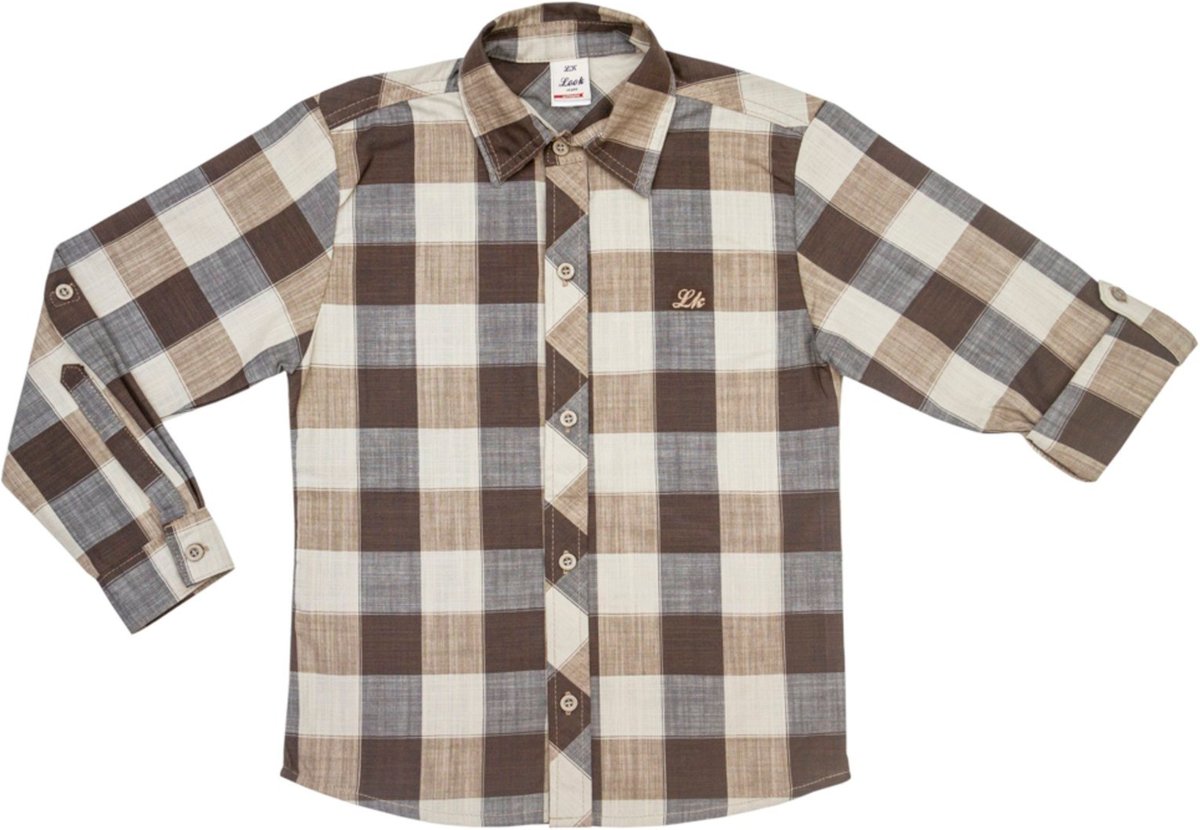 Imagem principal Infantil - Camisa Juvenil Look Jeans Xadrez Collor marrom Look Jeans marrom