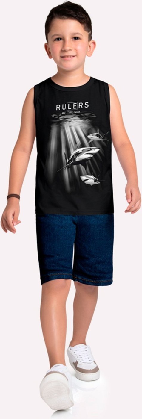 Imagem principal Infantil - Regata Menino Tubarões Kyly verde Kyly verde