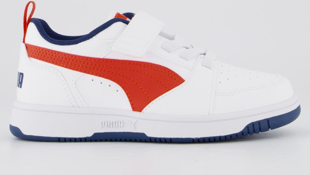 Imagem principal Tênis Puma Rebound V6 LO Juvenil e Vermelho branco Puma branco